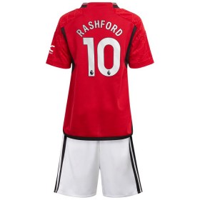Camisola Manchester United Rashford 10 Criança Equipamento Principal 2023-24 Manga Curta